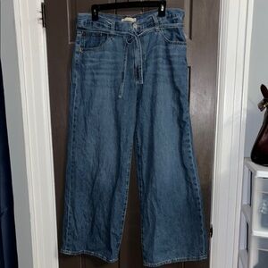 Levi's Blue Flare Wide Leg Jeans